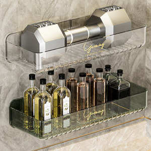 Wall Mounted <b>Kitchen</b> <b>Storage</b> <b>Rack</b> Transparent Large Capacity <b>For</b> Seasonings And Condiments - Product Image 4