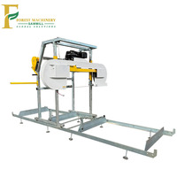 Scie à ruban horizontale portable mini pour la coupe du bois, machine à scier le bois, scie à ruban à essence pour la coupe du bois et des grumes