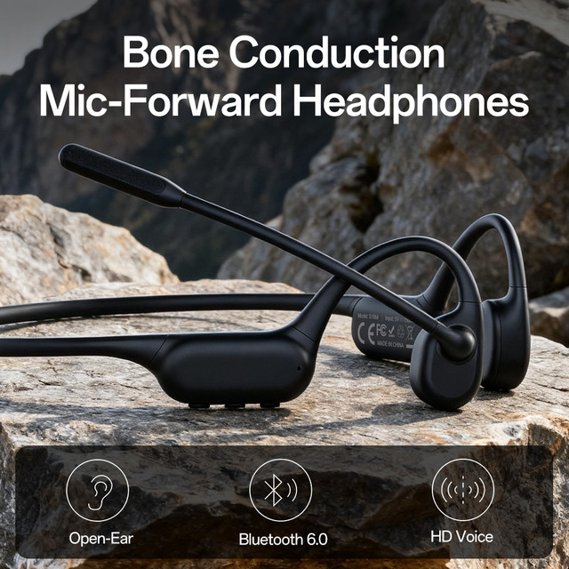 Cross-border S18M True Bone Conduction for Earphones Microphone Ear-hook Design Voice Control for Running/Cycling Sports