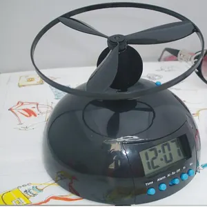 Lelyi novità regali promozionali Flying Helicopter Alarm Clock Novel Digital LCD Clock