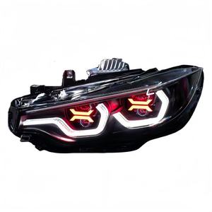 ไฟหน้าคาร์บอนไฟเบอร์แบบกำหนดเองสำหรับ BMW M3 M4 F32 F36 F80 F82 พร้อมไฟเดย์ไลท์แบบมีเอฟเฟกต์สีสัน รุ่น XX ขนาดใหญ่ - Product Image 4