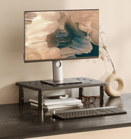 Support de rangement de bureau multifonctionnel moderne pour augmenter la hauteur avec socle de rangement évolutif Base de moniteur en métal