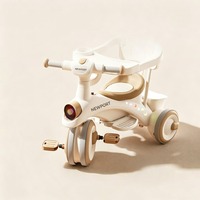 Tricycle pour enfants, vélo à 3 roues avec auvent solaire, tricycle pour tout-petits, jouet de conduite en plein air pour garçons et filles, cadeau d'anniversaire