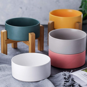 Dibuat Di Cina Grosir Mangkuk Pengumpan Hewan Peliharaan Kualitas Superior dengan Dudukan Bambu - Product Image 5