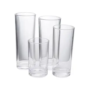 54-3-7 Cylindrical straight glass cup 160ml-330ml hotel catering cup juice drink cup