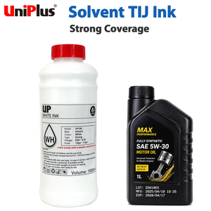 หมึกไวท์โซลเว้นท์ TIJ 1000 มล. ปกปิดดีเยี่ยมสำหรับการพิมพ์บนพลาสติกสีเข้ม - Product Image 1