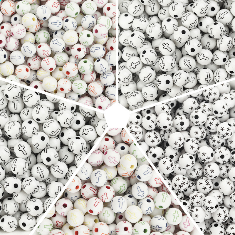 100pcs bag Plastic Loose Beads Acrylic