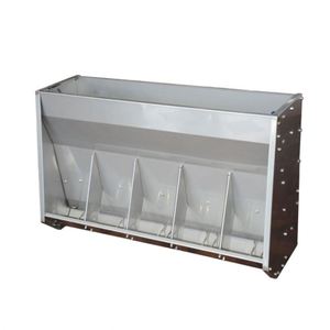 Système d'alimentation automatique robuste pour truies en cage de mise bas, double face, en acier inoxydable - Product Image 1
