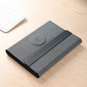 Cargador Inalámbrico Magnético, Banco de Energía, Cuaderno 3 en 1, <span class=keywords><strong>Carga</strong></span> Rápida de 15w, Cuaderno A5 de Cuero PU para Reuniones, Bloc de Notas Creativo - Product Image 2