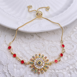 Pulsera <span class=keywords><strong>de</strong></span> Lujo Turca con Ojo Turco Azul, Amuleto <span class=keywords><strong>de</strong></span> Protección <span class=keywords><strong>de</strong></span> la Suerte, Cadena <span class=keywords><strong>de</strong></span> Eslabones <span class=keywords><strong>de</strong></span> Cristal CZ, Hecha a Mano, Regalo <span class=keywords><strong>de</strong></span> Aniversario <span class=keywords><strong>para</strong></span> Ella - Product Image 3