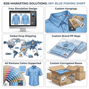 Camisa de Pesca para <span class=keywords><strong>Hombre</strong></span>, Ripstop, con Botones, Manga Corta, Múltiples Bolsillos, UPF50+, Táctica, para Exteriores, Personalizable - Product Image 5