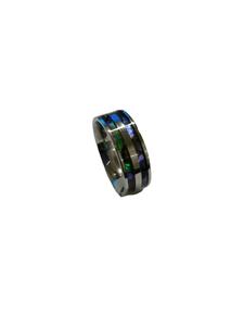 Bague dragon en fibre de carbone en acier inoxydable pour homme avec coquille incrustée de diamants Personnalité européenne et américaine pour les fiançailles - Product Image 4