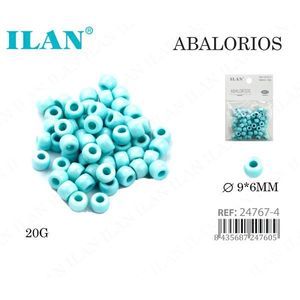 ILAN Abalorios Perles en forme de baril 9x6mm Turquoise 20g pour la fabrication de bijoux - Product Image 1