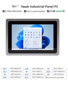 Fabriek Muur Mount 12.1 Inch Industriële Touch Monitor <span class=keywords><strong>15</strong></span> \ "All-In-One Computerpaneel Met 13e/12e <span class=keywords><strong>Cpu</strong></span> Gebruikte Industriële Pc - Product Image 5
