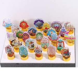 شموع LED لرمضان بدون لهب مع وميض، تعمل بالبطارية، إضاءة ليلية، فانوس على شكل هلال، زينة داخلية لعيد مبارك - Product Image 6