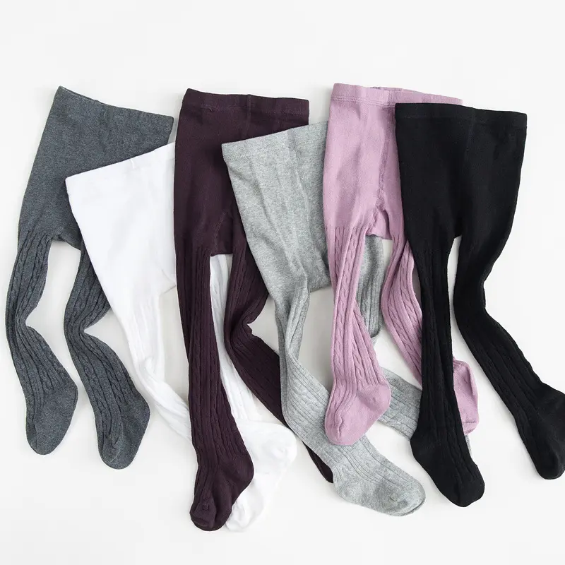 Leggings d'automne et d'hiver, nouveau motif personnalisé, couleur unie, nouveau-né, collants doux et confortables pour bébé