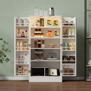 צד מטבח עץ גבוה ארגון גדול ואחסון לסלון חדר אוכל וסלון לחללים גדולים ארון ארון - Product Image 4