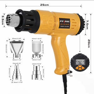 <span class=keywords><strong>Pistolet</strong></span> à air chaud puissant 2000W double température <span class=keywords><strong>pistolet</strong></span> à chaleur <span class=keywords><strong>électrique</strong></span> filaire multifonctionnel 230V - Product Image 2