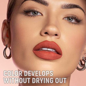 Handaiyan sâu màu đỏ mờ Son môi 8 màu sắc không thấm nước không dính cup Lip Balm trang điểm màu đỏ đậm Son môi nhung dễ dàng để màu môi - Product Image 4