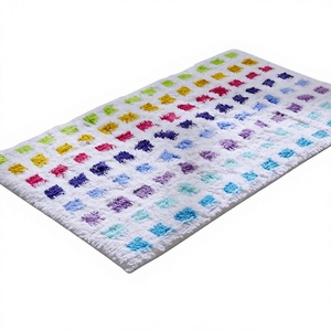 High Quality Custom Bath Mat Quick Dry Cotton Bath Rugs with Machine Made Technics for Bathrooms By INDIAN TEXTILES H/L - Product Image 1