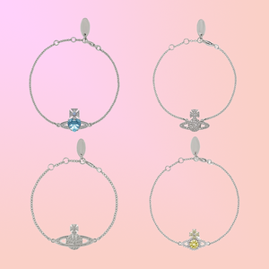 Pulseras de Perlas con Cadena de Saturno de Plata de Ley 925 - Dijes de Circonio Chapados en Oro, Regalos Modernos para Bodas y Fiestas - Product Image 1
