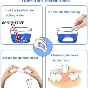 Perles de réparation <span class=keywords><strong>dentaire</strong></span> thermofusibles Yulin – Obturations temporaires pour dents manquantes, espaces et dents cassées - Product Image 4