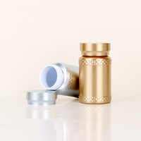 Flacon capsule en plastique texturé de luxe, couleur personnalisée, impression UV, emballage OEM, compléments alimentaires