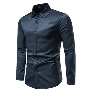 <span class=keywords><strong>Camicia</strong></span> Casual da uomo in puro colore per uomo - Product Image 4