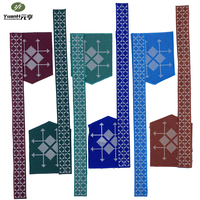 Accessoire de mode africain de haute qualité pour hommes, ensemble de broderies pour col et poches, appliques pour vêtements DIY 100%