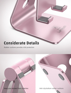 Soporte portátil de aluminio Lamicall A para teléfono móvil, base ajustable para escritorio, soporte para teléfono, oferta para pedidos al por mayor - Product Image 6