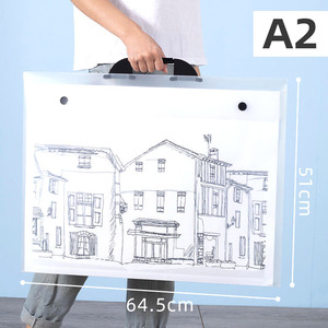 LISI A3/A2/A1 – Porte-documents portable multifonction en PP, pochette de rangement pour œuvres d'art, sac à poignée pour artistes, organisateur de fournitures artistiques - Product Image 2