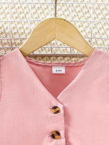 Nuovo stile set di abbigliamento per bambini per ragazze a vita alta alla moda francese vestito stile occidentale vestito versatile per bambini - Product Image 3