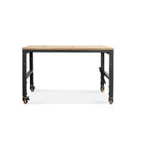 Banc de travail de 61 pouces portable et réglable, banc de travail en bois