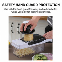 Ensemble de hachoirs à légumes gris clair avec gants anti-coupures, éplucheur et 26 accessoires pour tous vos besoins en cuisine