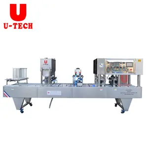 Automatic small cup honey yogurt jelly juice milk curd cup filling sealing machine