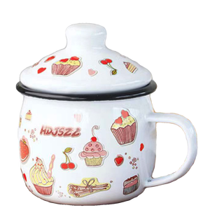 Großhandel Maßgefertigte 380ML Kaffeetasse Milchtasse Emaille Hitzebeständige Nachmittagstee-Tasse - Product Image 4