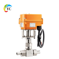 Vanne à aiguille électrique haute pression 4-20 mA, réglage de débit micro, proportionnelle intelligente supérieure pour les milieux aqueux, petit diamètre