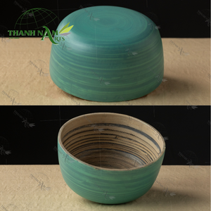 Fabricant d'équipement d'origine Ensemble de récipients de stockage de cuisine de style classique fabriqués à la main respectueux de l'environnement Bols couverts en bambou laqué jetables - Product Image 5