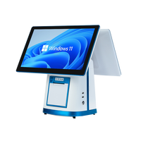 Caisse enregistreuse tactile tout-en-un avec écran tactile capacitif 10 points, compatible Windows 10/11 et Android, et Wi-Fi 6