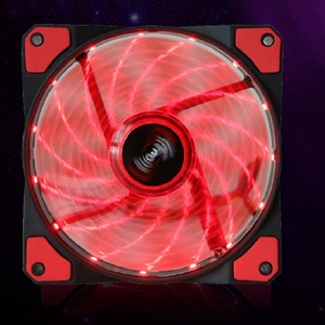 Ventilador LED de 12 cm para caja de PC con 15 luces y efecto de brillo fluido - Product Image 1