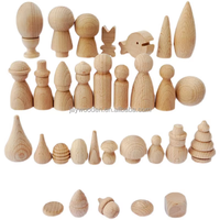 Personnalisable bricolage artisanat poupées en bois non finies personnes en bois non finies écologiques pour peindre des jouets