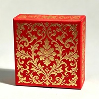 Boîte cadeau coulissante personnalisée avec logo imprimé, en carton et papier velours, avec tapis en éponge pour la présentation de bijoux