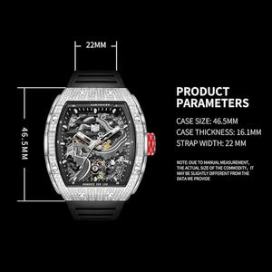 Besseron Fully Hollow Men's <b>Watch</b> Barrel-shaped <b>Mechanical</b> <b>Watch</b> Birthday Gift for Couples - Product Image 2