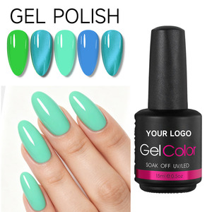 Professional Custom Logo Private Label Green Creat Your Own Brand Soak Off Easily UV LED Gel <b>Nail</b> Polish <b>for</b> <b>Nail</b> Beauty - Product Image 1