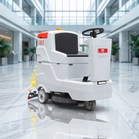 Nettoyeur de sols électrique automatique à batterie pour parking, autoporté
