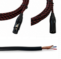 Câble de microphone XLR mâle-femelle OEM RH-X011 avec blindage spiralé, gaine en PVC, conducteur en cuivre sans oxygène