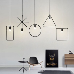 Modern Geometric Pendant <b>Light</b> <b>Led</b> Single Head Chandelier For Cafe Restaurant Bar Hotel Nordic Style <b>Ceiling</b> Lamp - Product Image 4