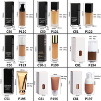 Fond de teint liquide hydratant minéral SPF 15, couvrance totale, avec correcteur imperméable, sans logo, fini mat