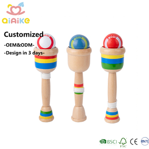 Jouet en bois Montessori Qiaike pour attraper les balles, pour enfants, coordination œil-main, <span class=keywords><strong>jeu</strong></span> éducatif d'extérieur, fournisseur OEM - Product Image 1