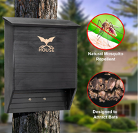 Maison de chauve-souris en bois BIGBATBOX personnalisée pour l'extérieur-Nettoyez votre jardin des moustiques-Kit de boîte éprouvée pour attirer les chauves-souris